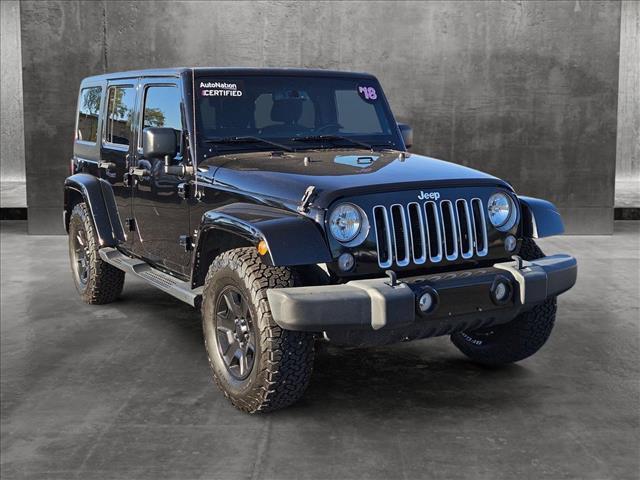 used 2018 Jeep Wrangler JK Unlimited car, priced at $18,188