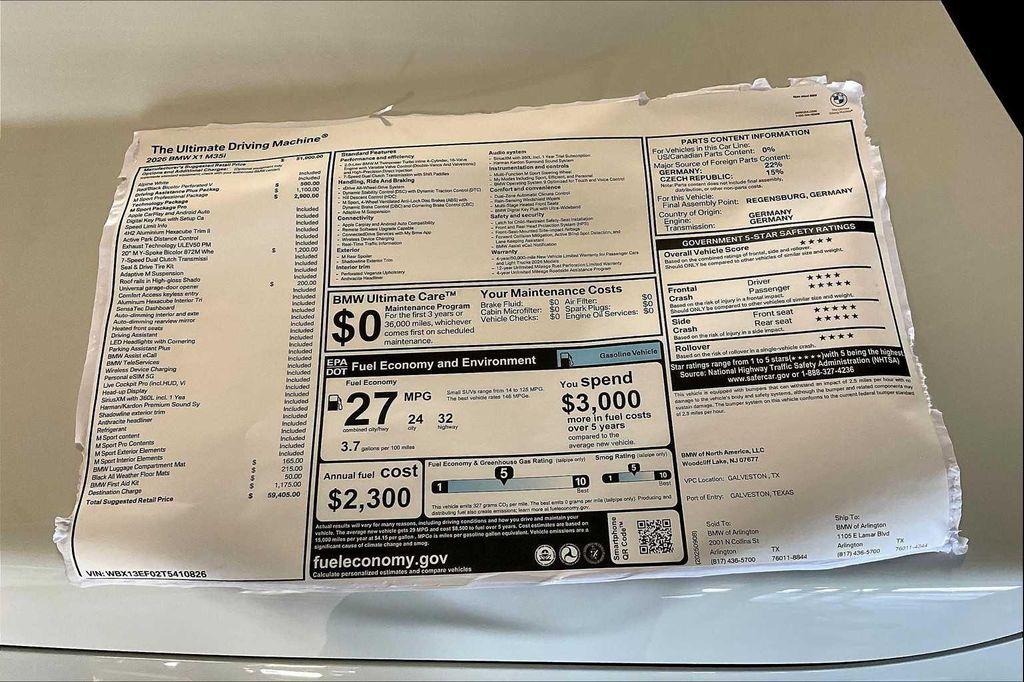 new 2026 BMW X1 car, priced at $59,405