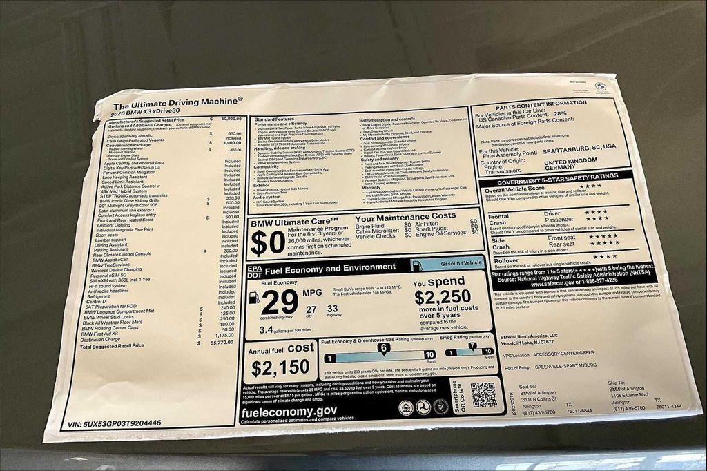 new 2026 BMW X3 car, priced at $55,770