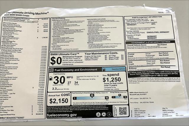 new 2025 BMW M440 car, priced at $69,940