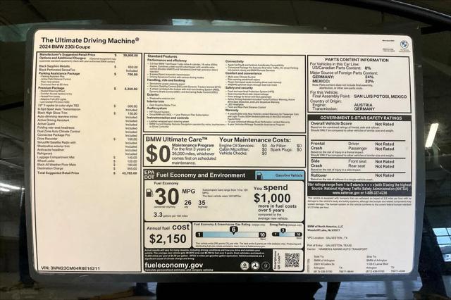 new 2024 BMW 230 car, priced at $45,785