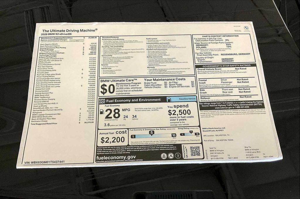 new 2026 BMW X2 car, priced at $56,270