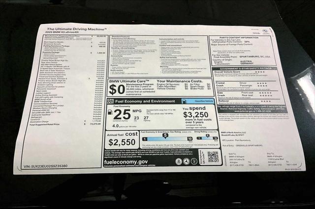 new 2025 BMW X5 car, priced at $73,575