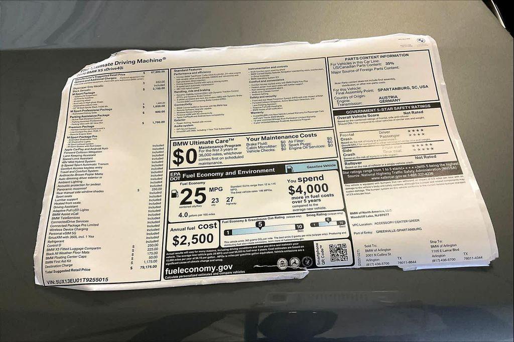 new 2026 BMW X5 car, priced at $79,175