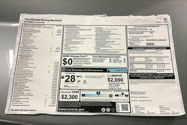 new 2025 BMW X1 car, priced at $51,745