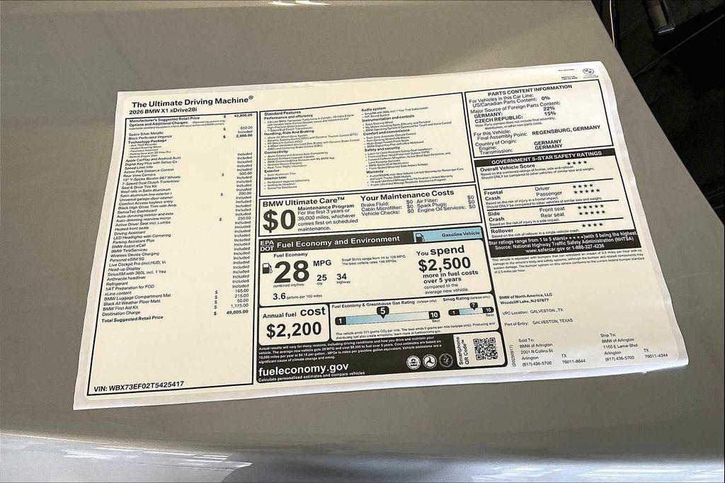 new 2026 BMW X1 car, priced at $49,005