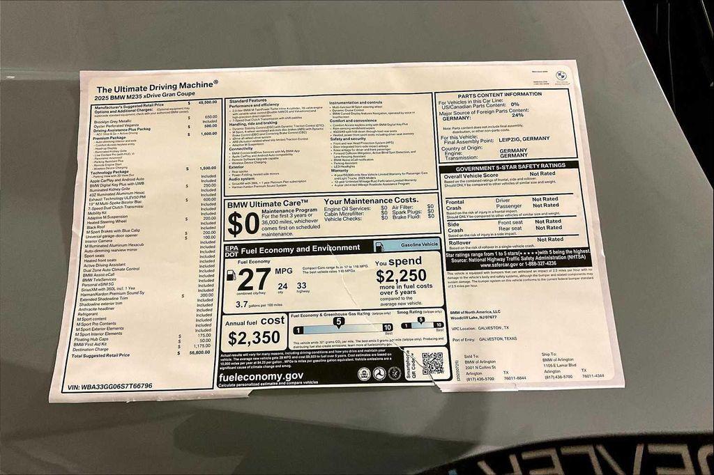 new 2025 BMW M235 Gran Coupe car, priced at $56,800