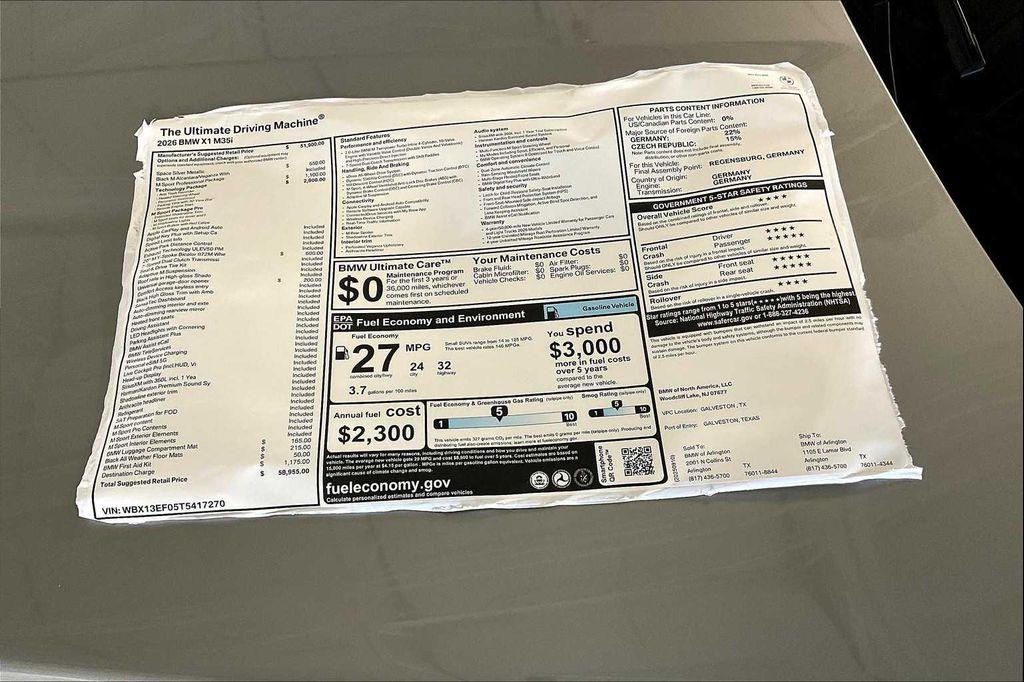 new 2026 BMW X1 car, priced at $58,955