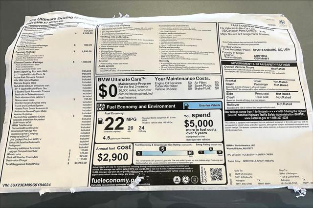 new 2025 BMW X7 car, priced at $93,255
