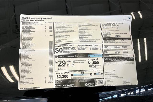 new 2025 BMW M440 car, priced at $71,940