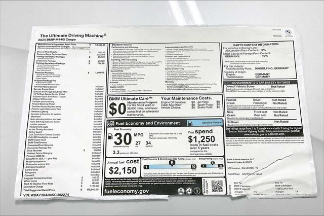 new 2025 BMW M440 car, priced at $69,940