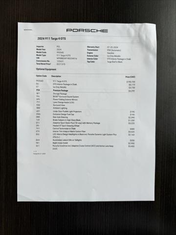 used 2024 Porsche 911 car, priced at $229,000