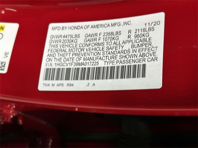 used 2021 Honda Accord car, priced at $25,569
