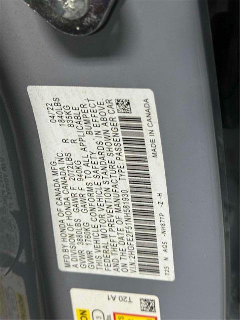 used 2022 Honda Civic car, priced at $23,324