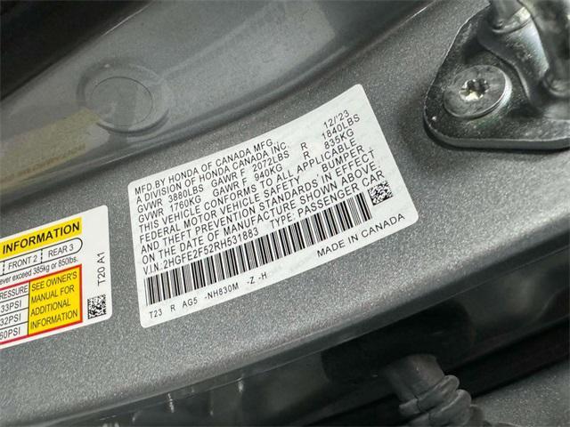 used 2024 Honda Civic car, priced at $23,919
