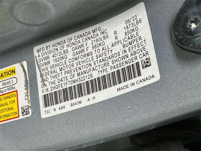 used 2022 Honda Civic car, priced at $22,874