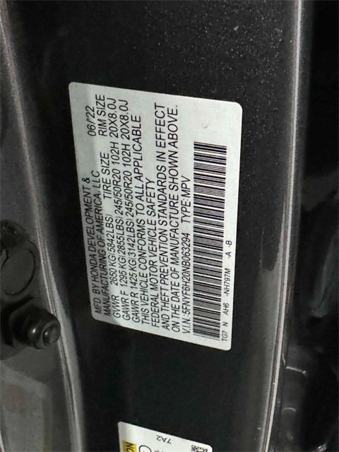used 2022 Honda Pilot car, priced at $33,884