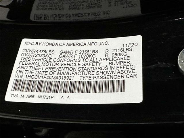 used 2021 Honda Accord car, priced at $24,455