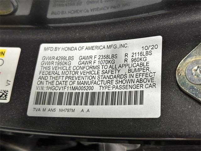 used 2021 Honda Accord car, priced at $21,292