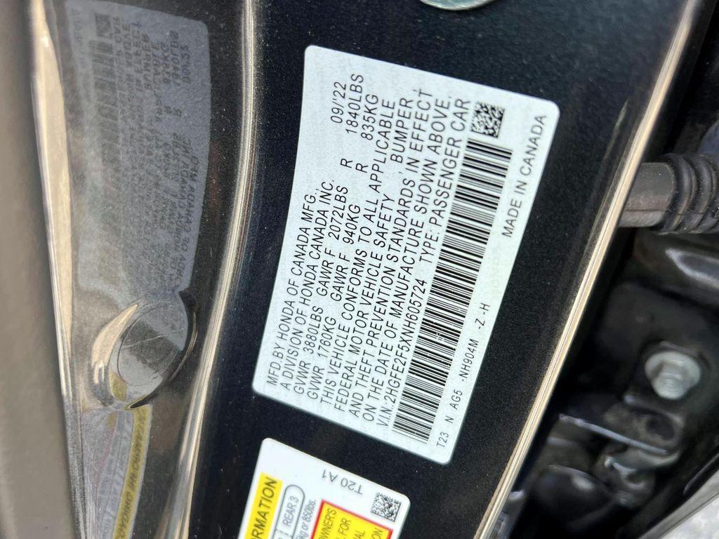 used 2022 Honda Civic car, priced at $22,995