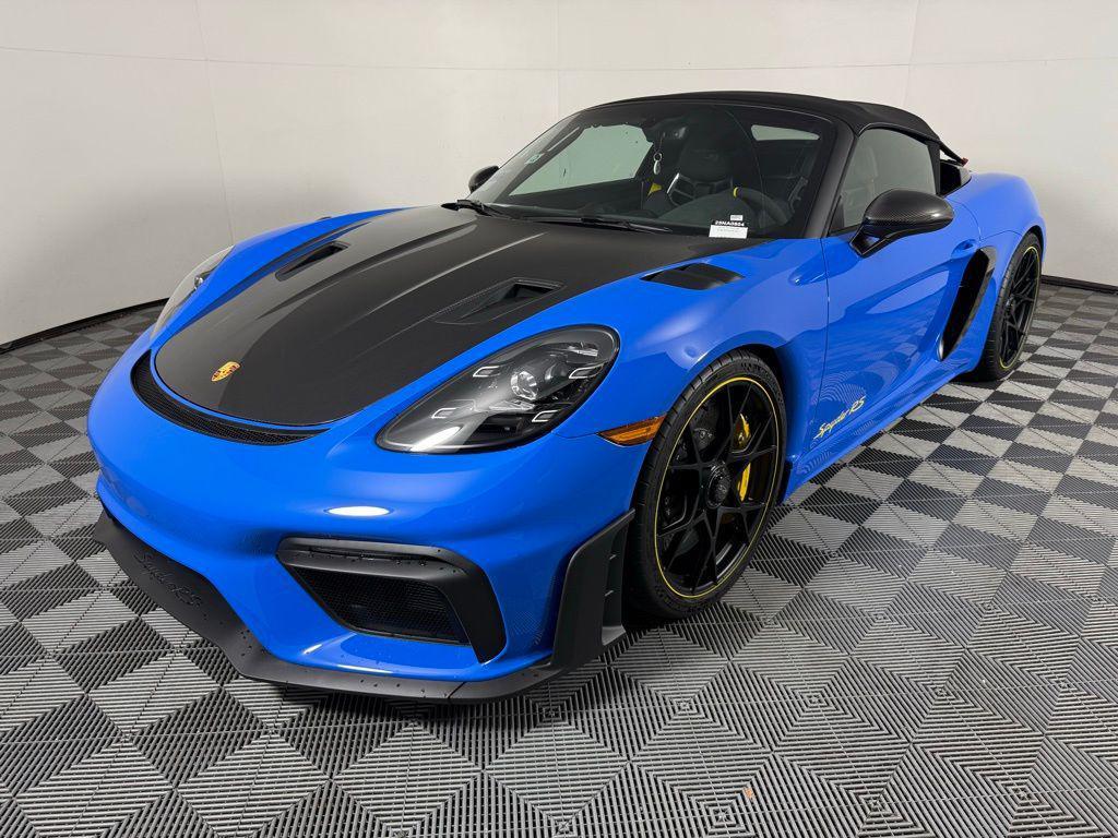 new 2025 Porsche 718 Spyder car, priced at $210,445