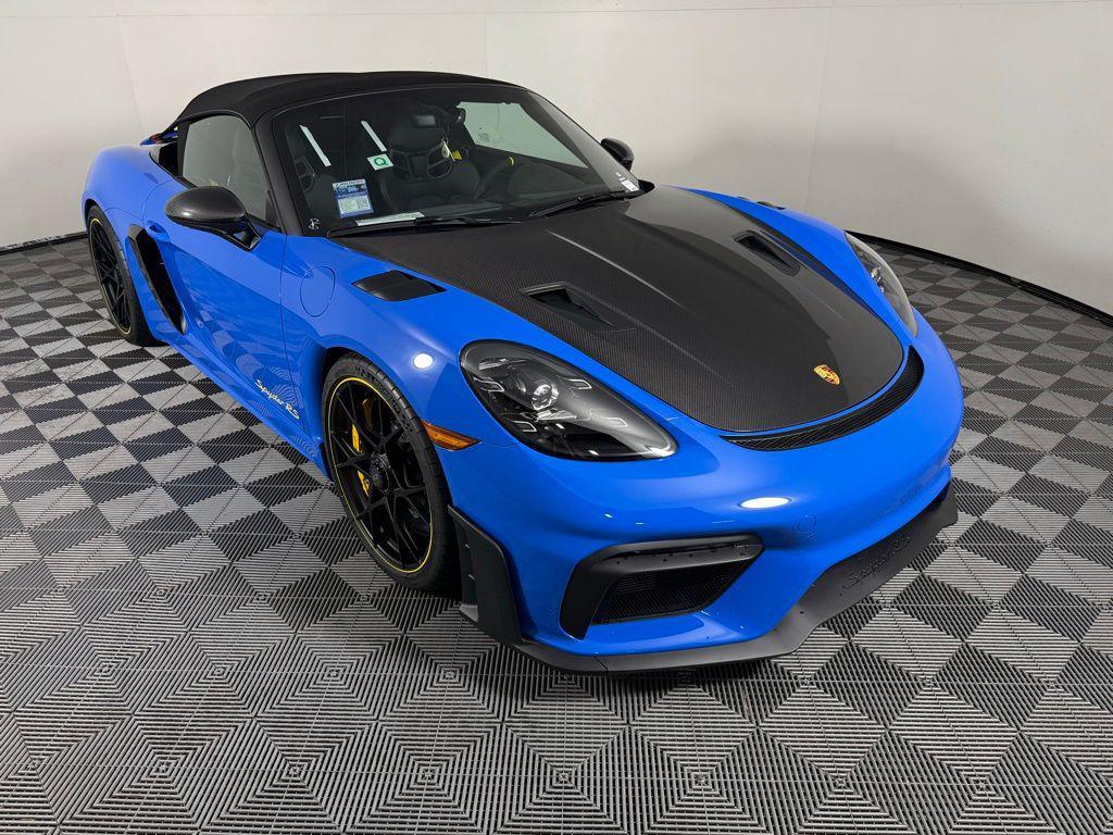 new 2025 Porsche 718 Spyder car, priced at $210,445