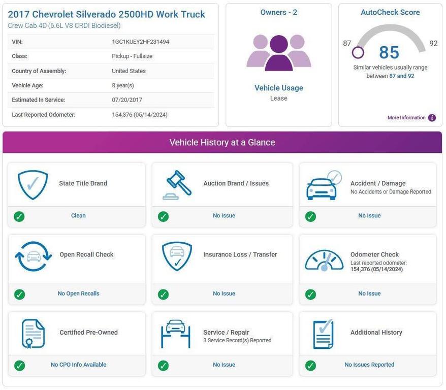 used 2017 Chevrolet Silverado 2500 car, priced at $26,495