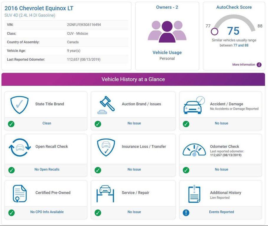 used 2016 Chevrolet Equinox car, priced at $7,492