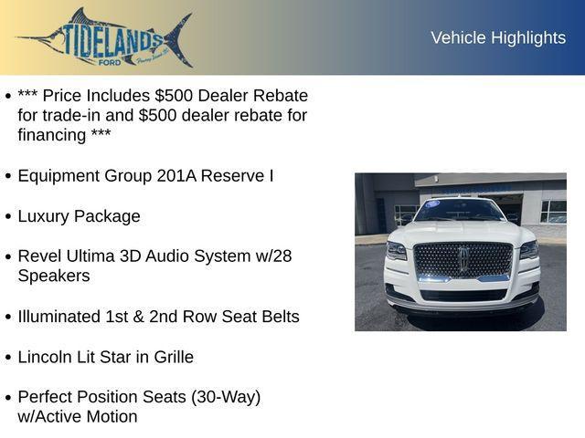 used 2022 Lincoln Navigator car, priced at $59,498