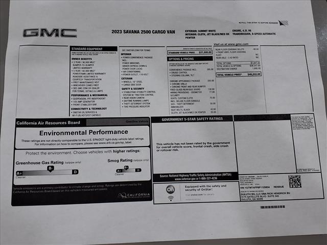 used 2023 GMC Savana 2500 car, priced at $26,930