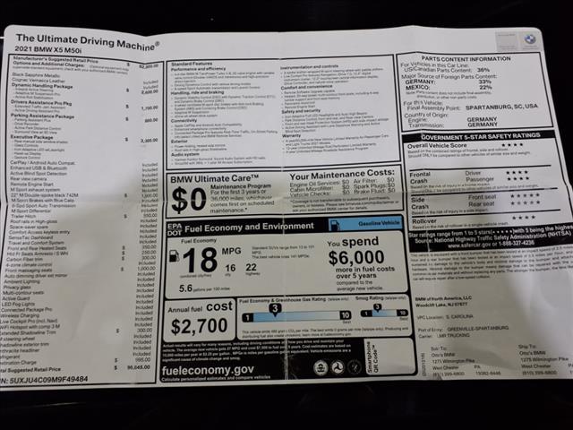 used 2021 BMW X5 car, priced at $47,900