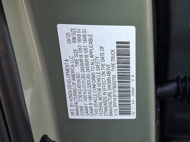 new 2026 Honda Ridgeline car, priced at $48,945