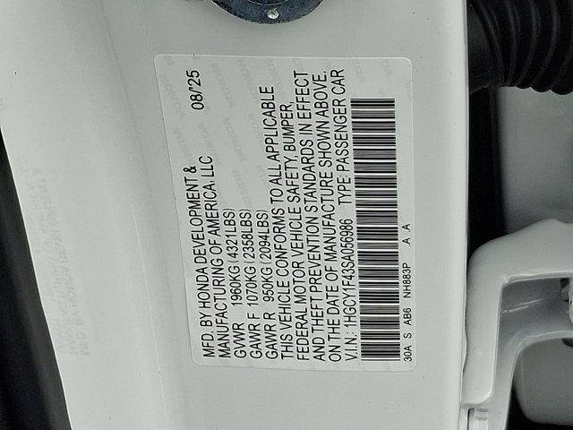 new 2025 Honda Accord car, priced at $32,165