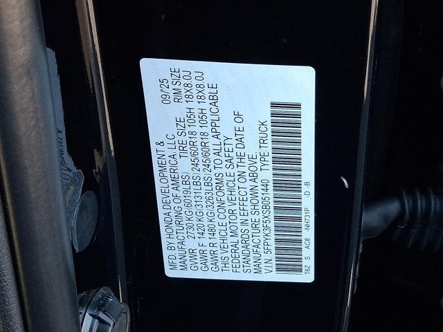 new 2025 Honda Ridgeline car, priced at $44,475