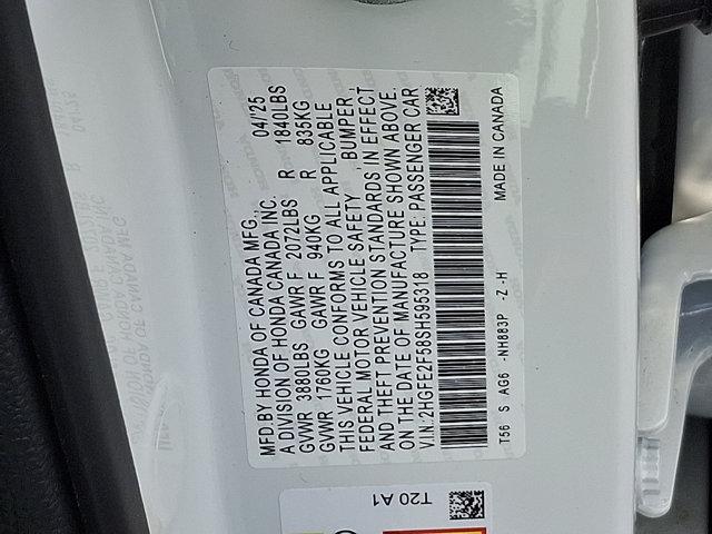 new 2025 Honda Civic car, priced at $27,855