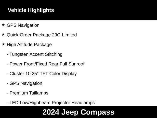 used 2024 Jeep Compass car, priced at $29,930