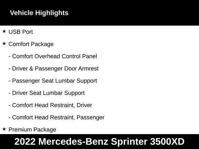 used 2022 Mercedes-Benz Sprinter 3500XD car, priced at $55,700