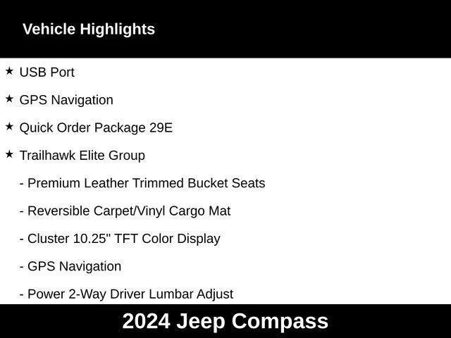 new 2024 Jeep Compass car, priced at $42,000