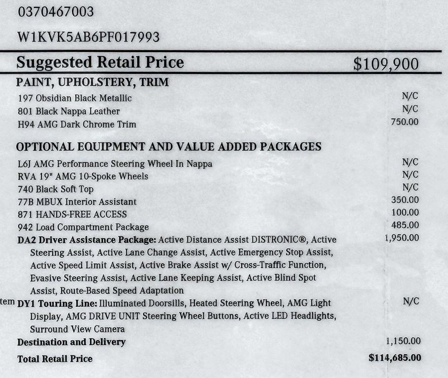 used 2023 Mercedes-Benz AMG SL 43 car, priced at $79,999