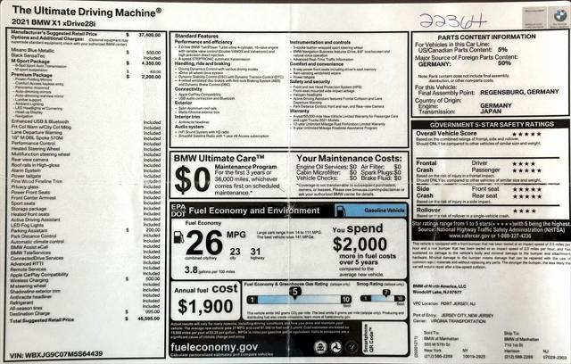 used 2021 BMW X1 car, priced at $29,999