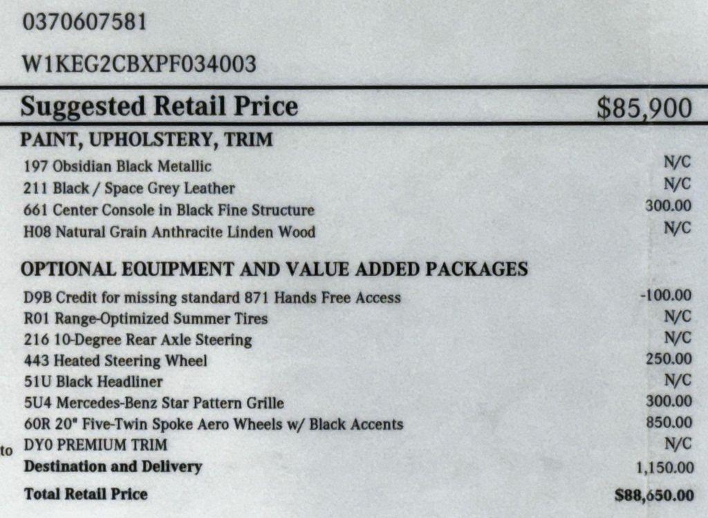 used 2023 Mercedes-Benz EQE 500 car, priced at $44,999