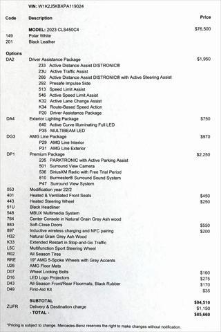 used 2023 Mercedes-Benz CLS 450 car, priced at $65,999
