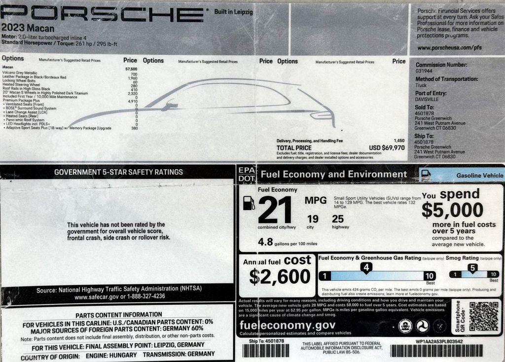 used 2023 Porsche Macan car, priced at $53,999