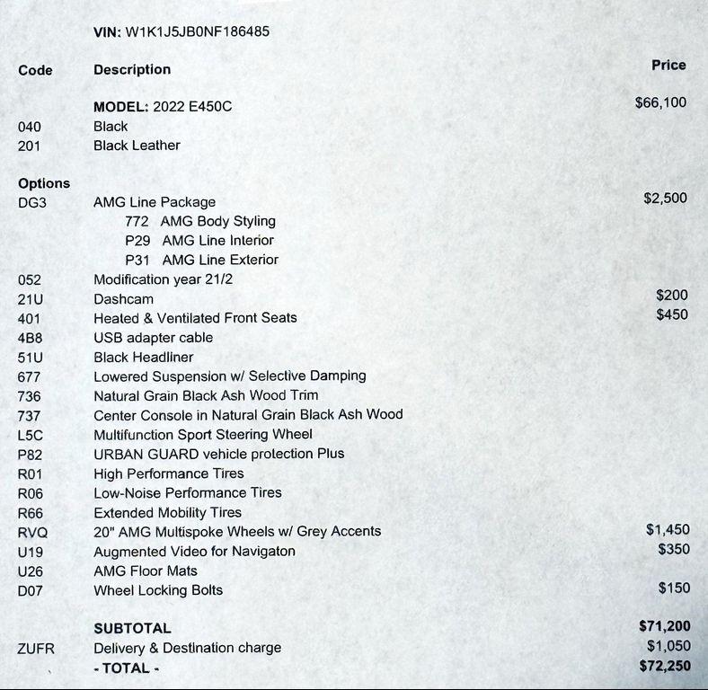 used 2022 Mercedes-Benz E-Class car, priced at $46,999