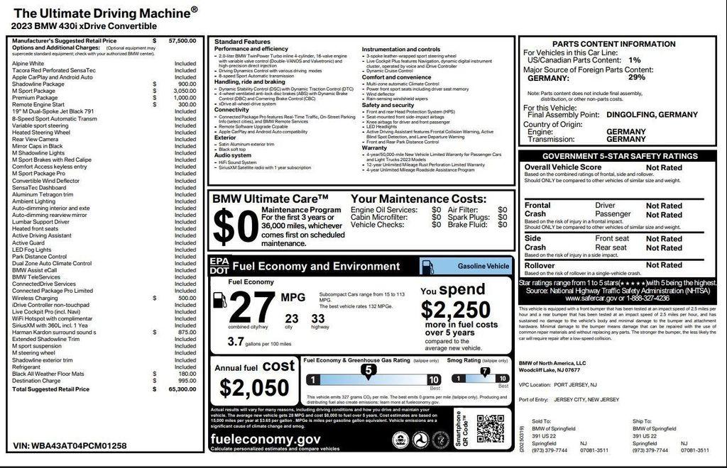 used 2023 BMW 430 car, priced at $50,999