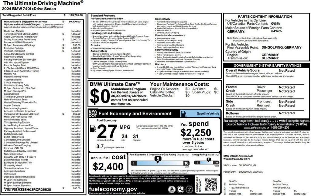 used 2024 BMW 740 car