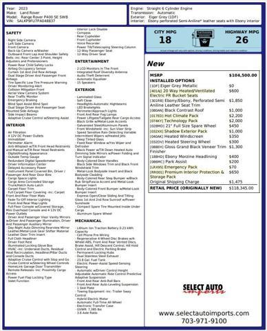 used 2023 Land Rover Range Rover car, priced at $99,999
