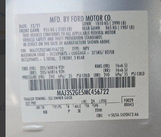 used 2021 Ford EcoSport car, priced at $16,484