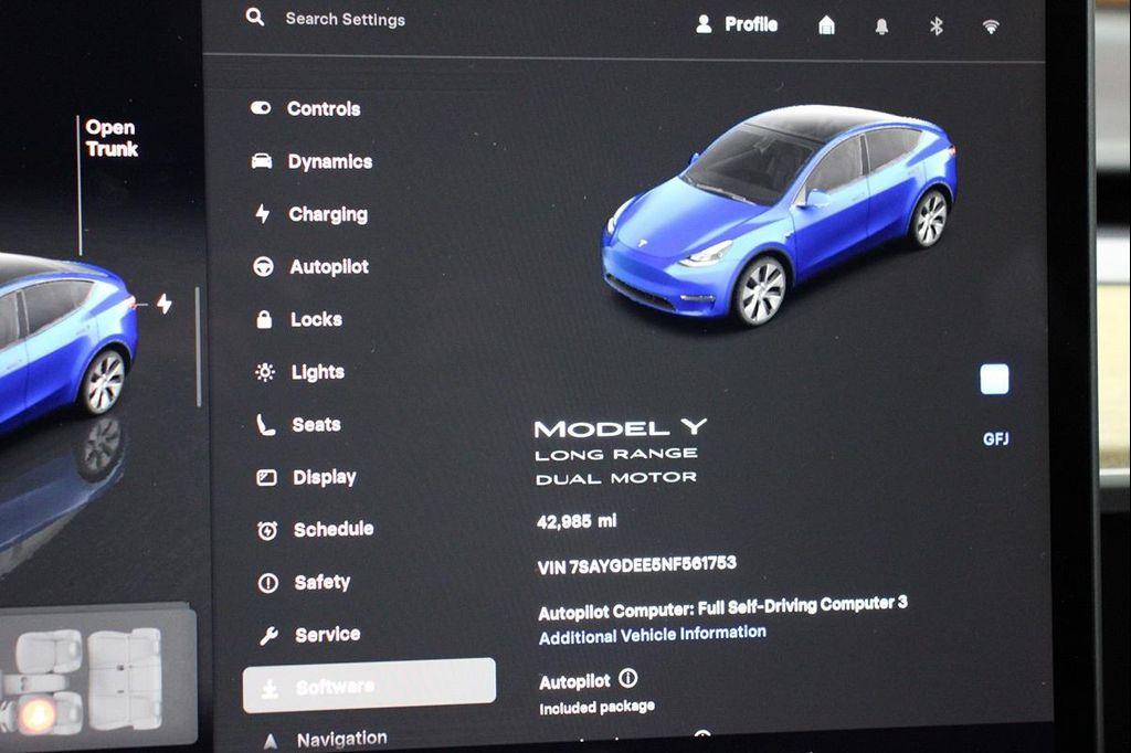 used 2022 Tesla Model Y car, priced at $25,999