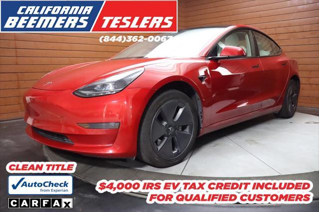 used 2022 Tesla Model 3 car, priced at $17,990